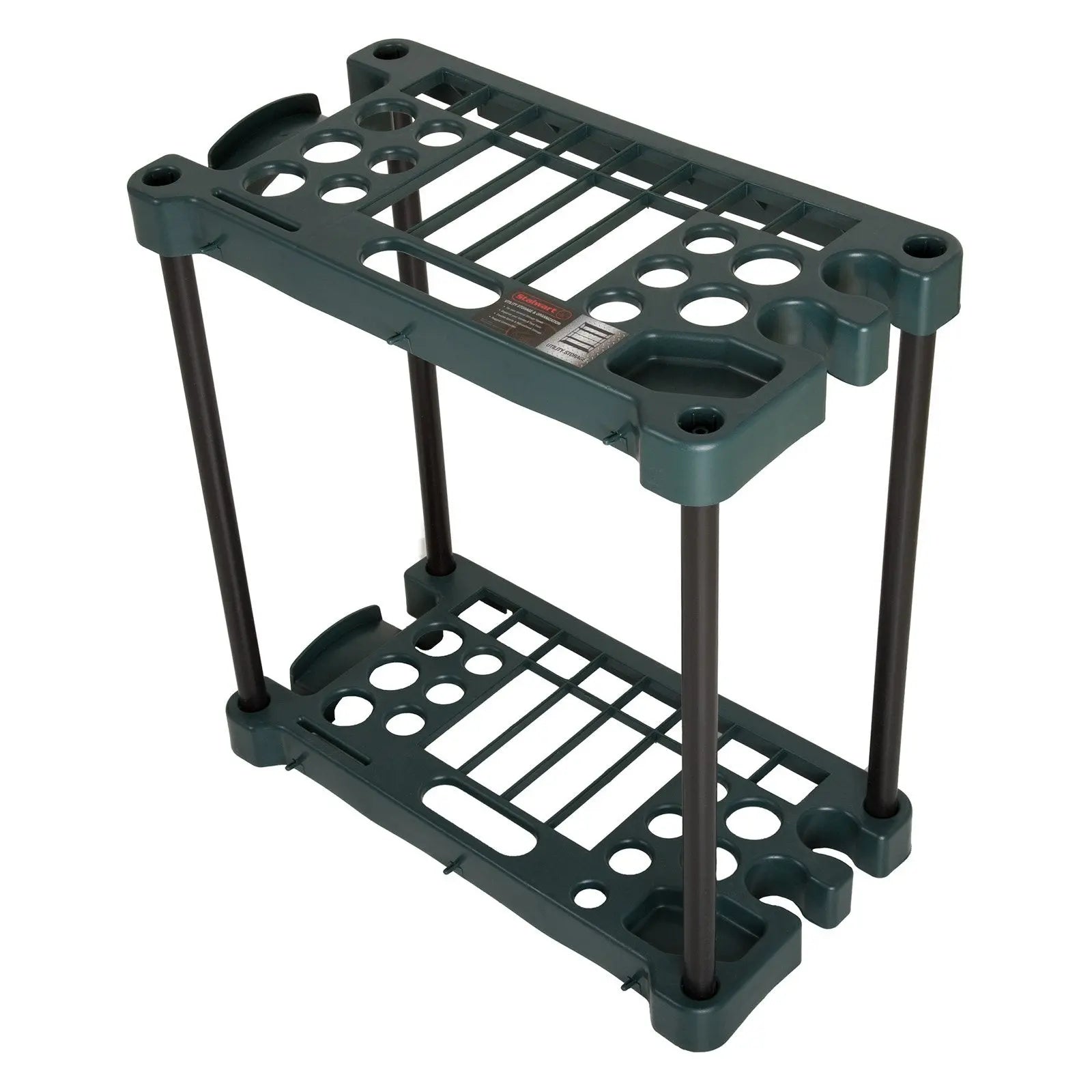 Garden Tool Organizer - 23-inch-long Utility Rack Holds up to 30 Yard Tools to Maximize Floor Space - Garage Tool Storage and Organizers by Stalwart Hand C Mart