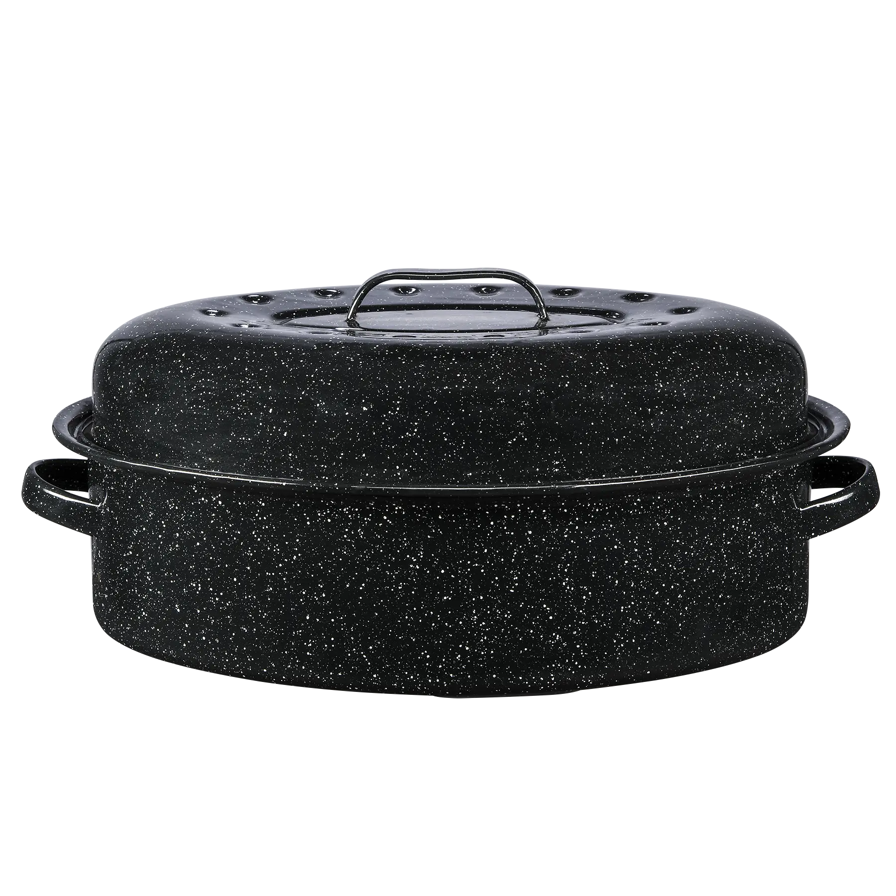 Granite Ware 18" Covered Oval Roaster, 15 Pound Capacity, Roasting Pan Hand C Mart