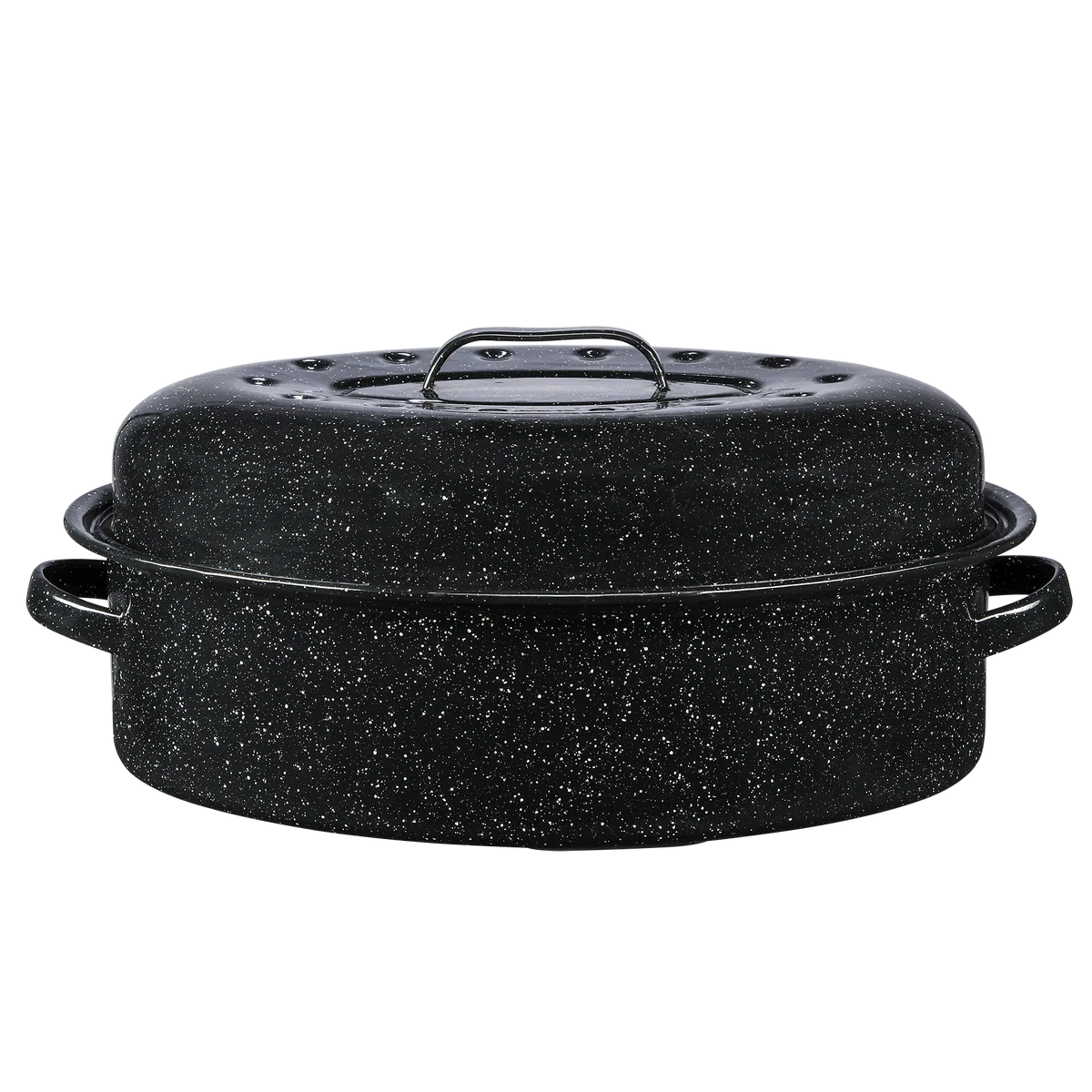 Granite Ware 18" Covered Oval Roaster, 15 Pound Capacity, Roasting Pan Hand C Mart