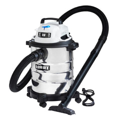 HART 6 Gallon 5 Peak HP Stainless Steel Wet/Dry Vacuum
