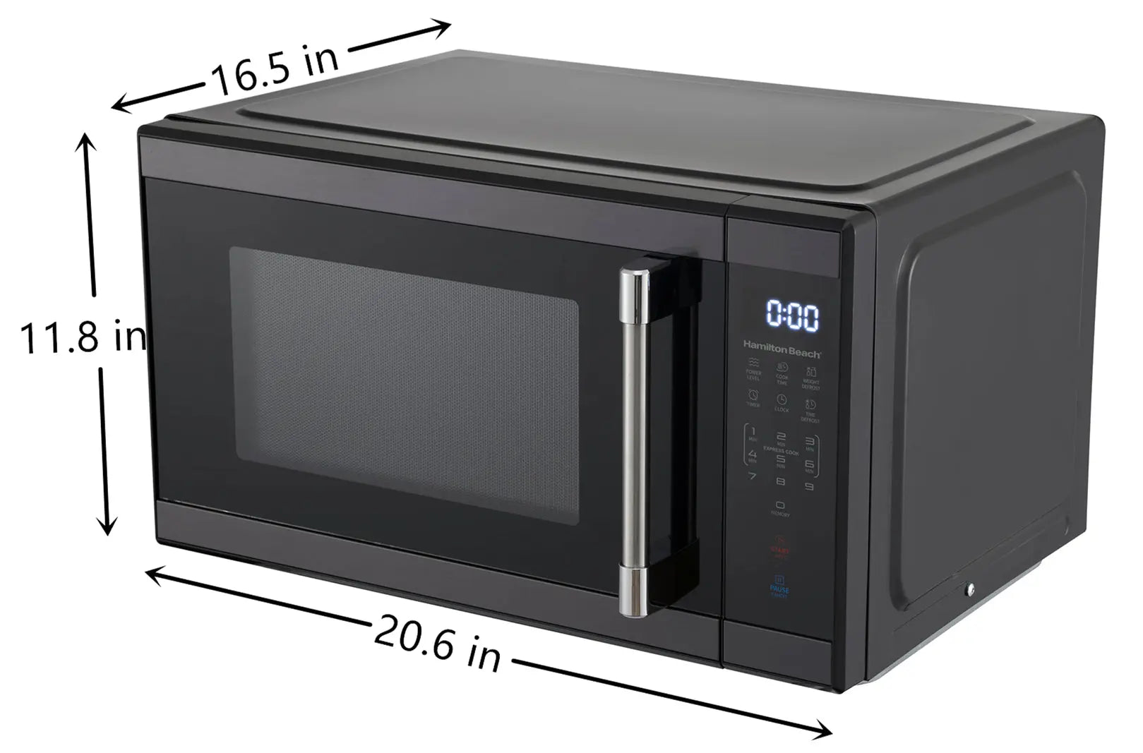 Hamilton Beach 1.1 Black Stainless Steel Microwave Hand C Mart