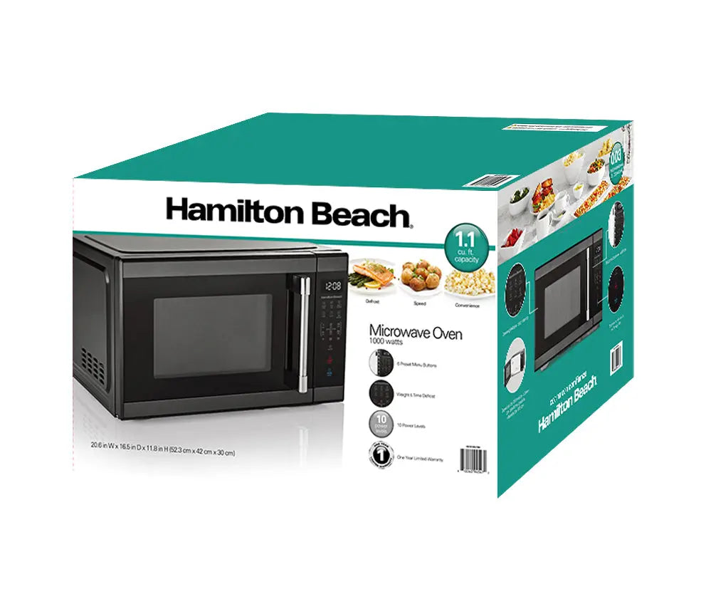 Hamilton Beach 1.1 Black Stainless Steel Microwave Hand C Mart