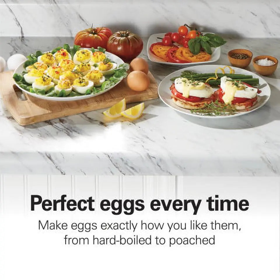 Hamilton Beach 3-in-1 Egg Cooker, Hard-Boiled, Poached, Omelets, 14 Egg Capacity, 25508 Hand C Mart