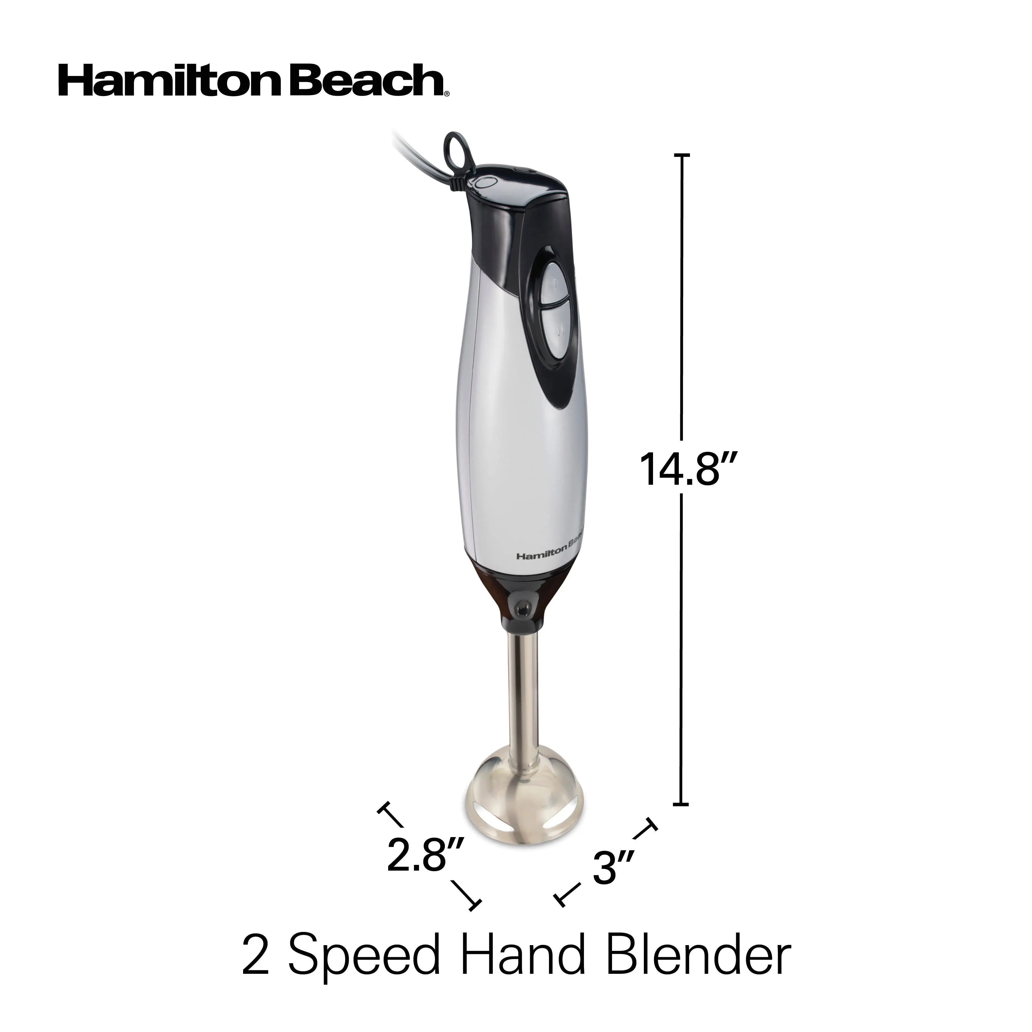 Hamilton Beach 4-in-1 Electric Immersion Hand Blender with Blending Wand, Whisk, and 3 Cup Food Chopping Bowl, Silver, 59765 Hand C Mart