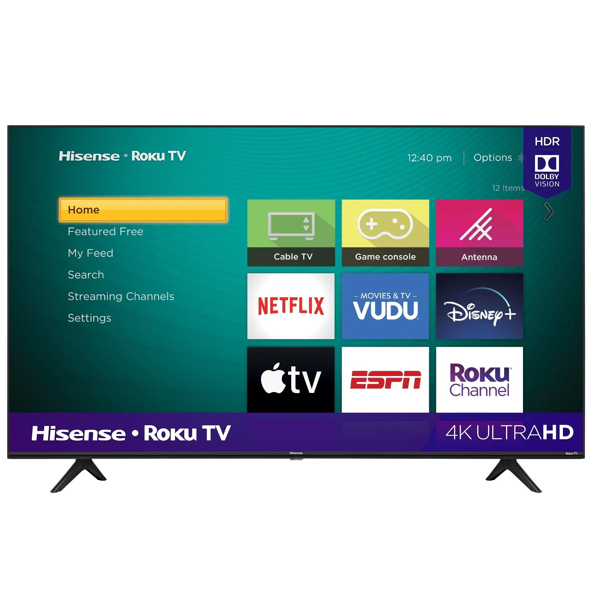 Hisense 58" Class 4K UHD LED LCD Roku Smart TV HDR R6 Series 58R6E3 Hand C Mart