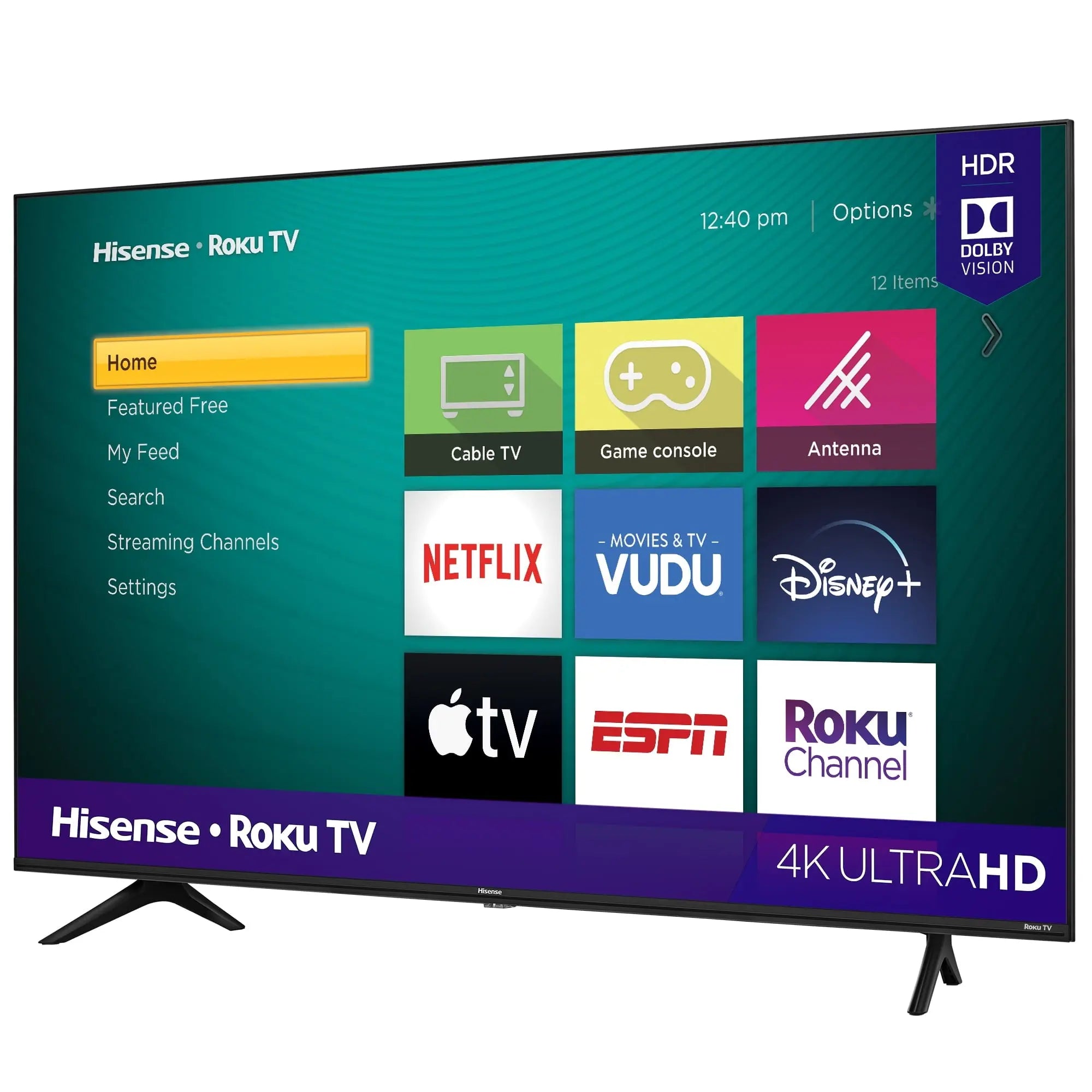 Hisense 58" Class 4K UHD LED LCD Roku Smart TV HDR R6 Series 58R6E3 Hand C Mart