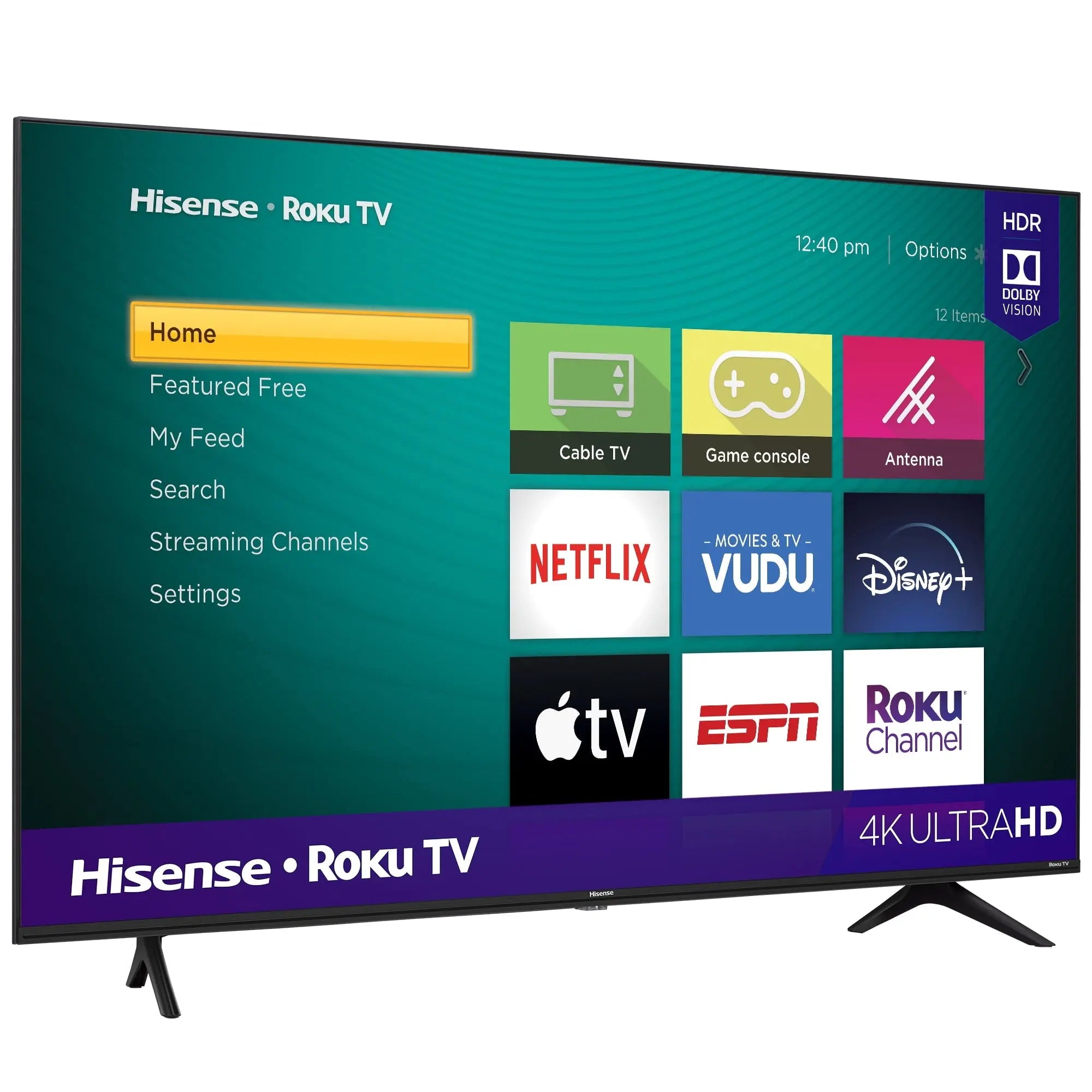 Hisense 58" Class 4K UHD LED LCD Roku Smart TV HDR R6 Series 58R6E3 Hand C Mart