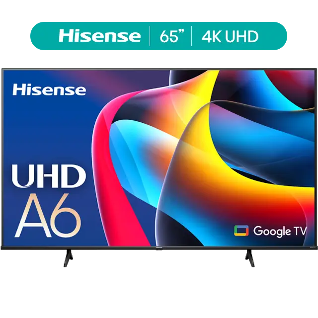 Hisense 65-Inch Class A6 Series 4K UHD Google Smart TV (65A6N, 2024 Model) - 4K AI Upscaler, Game Mode Plus, Voice Remote, DTS Virtual:X technology Hand C Mart