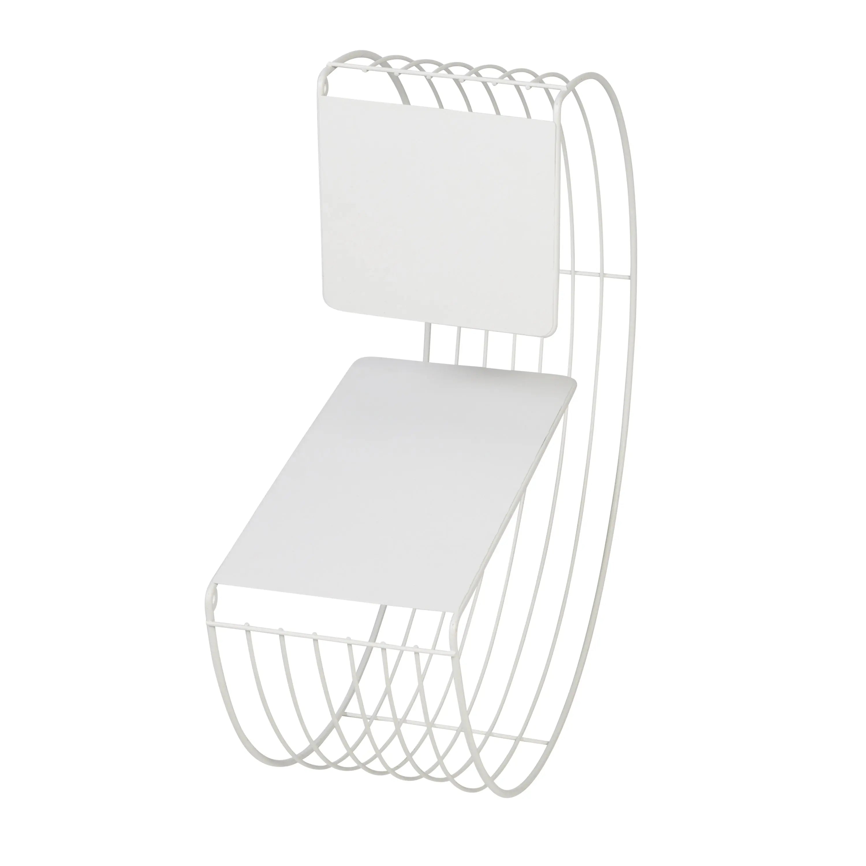 Honey-Can-Do 17.7" W x 17.7" H Steel Floating Circular Accent Shelf, White Hand C Mart