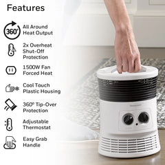 Honeywell 360 Surround Fan Forced Heater, New, White, HHF360W Hand C Mart