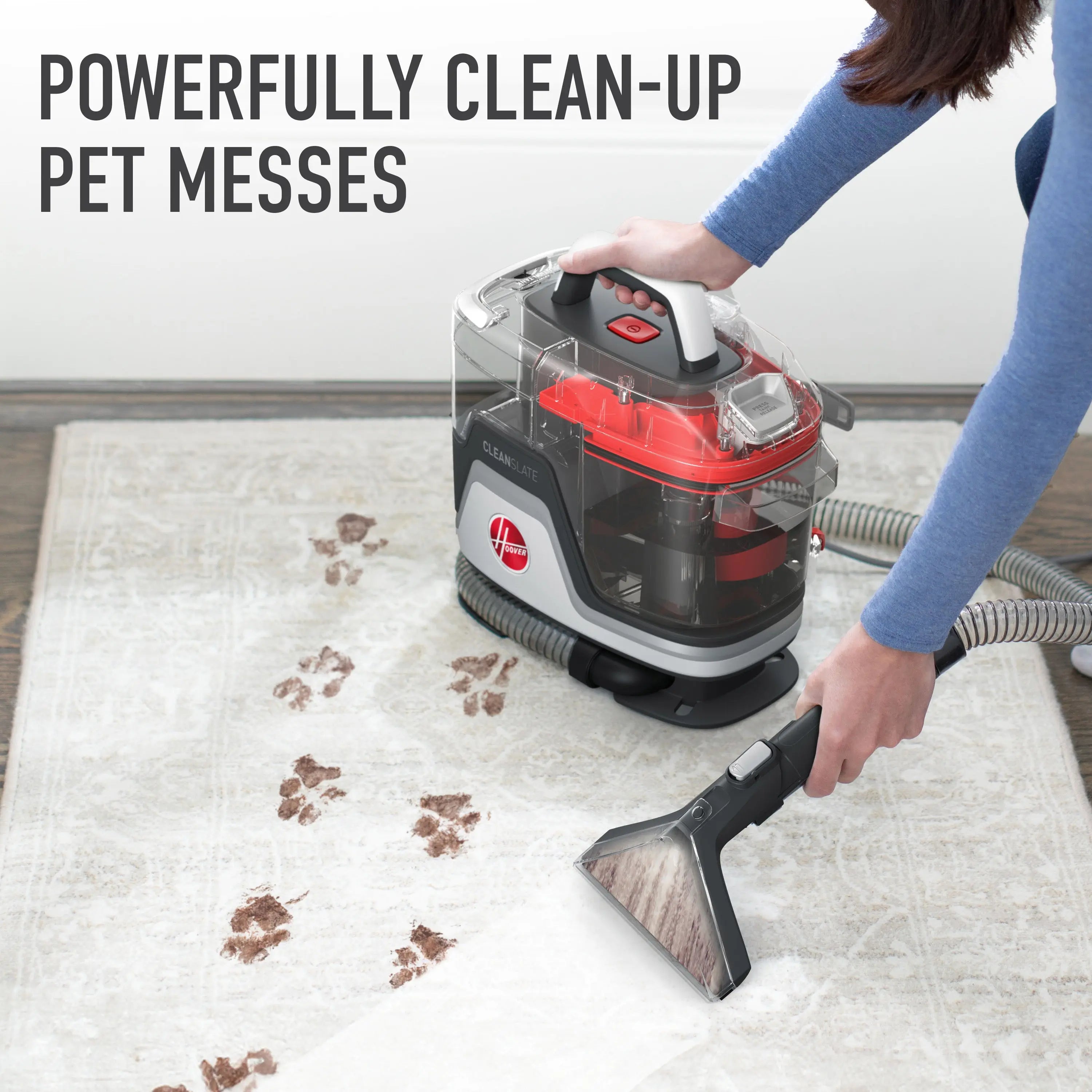 Hoover CleanSlate Portable Carpet and Upholstery Pet Spot Cleaner, FH14010, 1 Count, New Hand C Mart