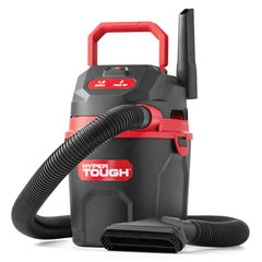 Hyper Tough 1.5 Gallon 2 Peak HP Poly Wet/Dry Vacuum, VH105 3502, New Hand C Mart