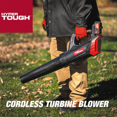 Hyper Tough 20V Max 90 mph 372 Cfm 4.0Ah Battery Powered Cordless Handheld Blower, HT22-401-03-04 Hand C Mart