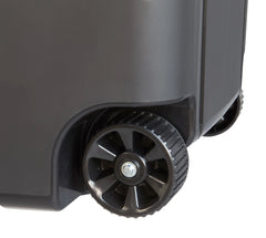 Hyper Tough 45 Gallon Wheeled Heavy Duty Plastic Garbage Can, Attached Lid, Black Hand C Mart