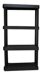 Hyper Tough Black Plastic 4-Tier 56.2" H x 30"" W x 13.8" D, 280lb Total Capacity Hand C Mart