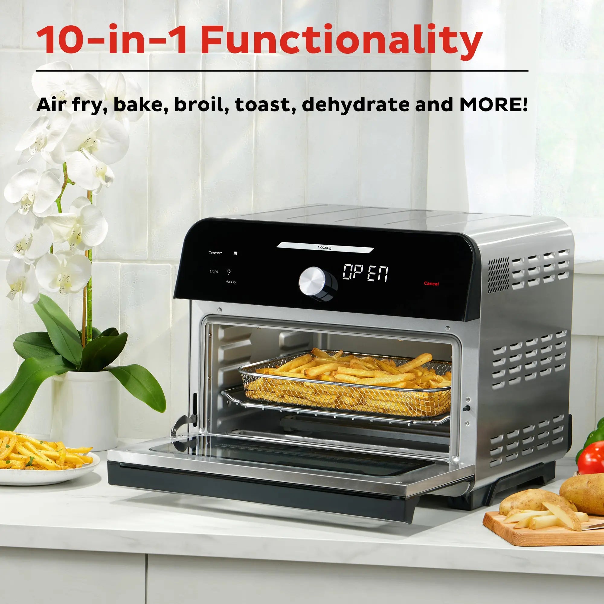 Instant Pot 15.7 x 16.5 x 13.9 in. Omni Stainless Steel Toaster Oven, Black Hand C Mart