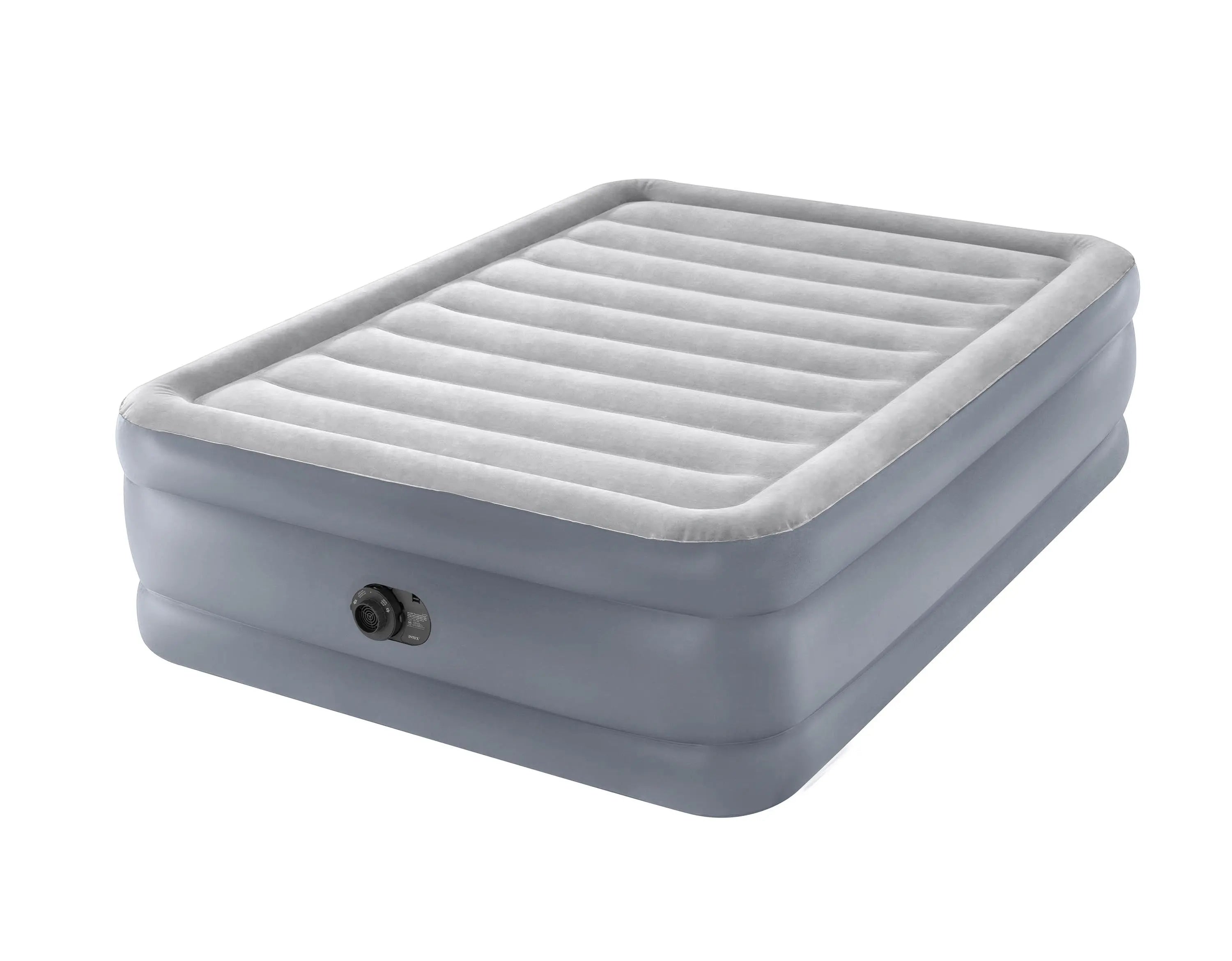 Intex 20" Dura-Beam Deluxe Raised Air Bed Mattress with Internal Pump - Queen Hand C Mart