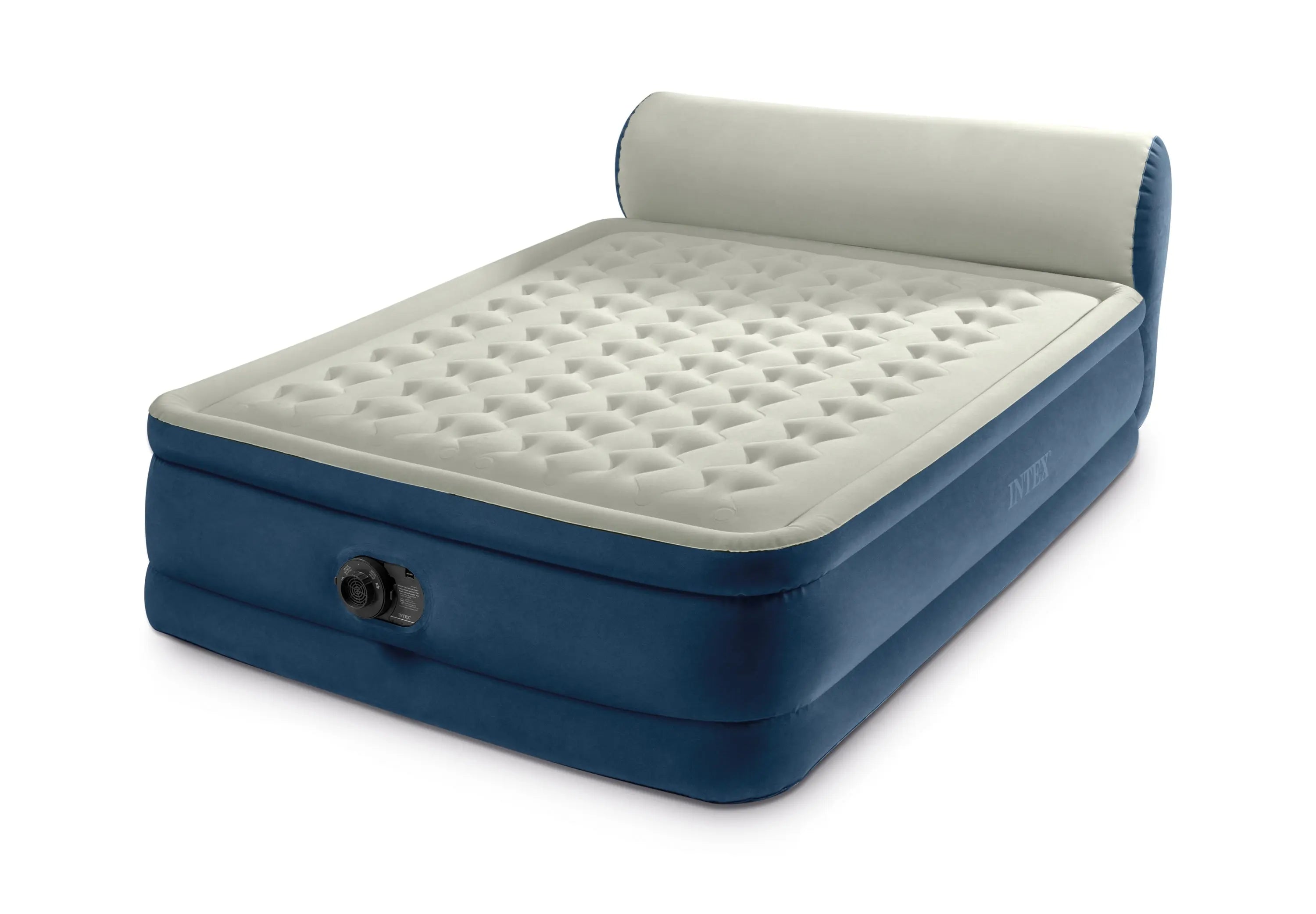 Intex Queen 18" Dura-Beam Deluxe Raised Air Bed with Built-in Pump and Headboard
