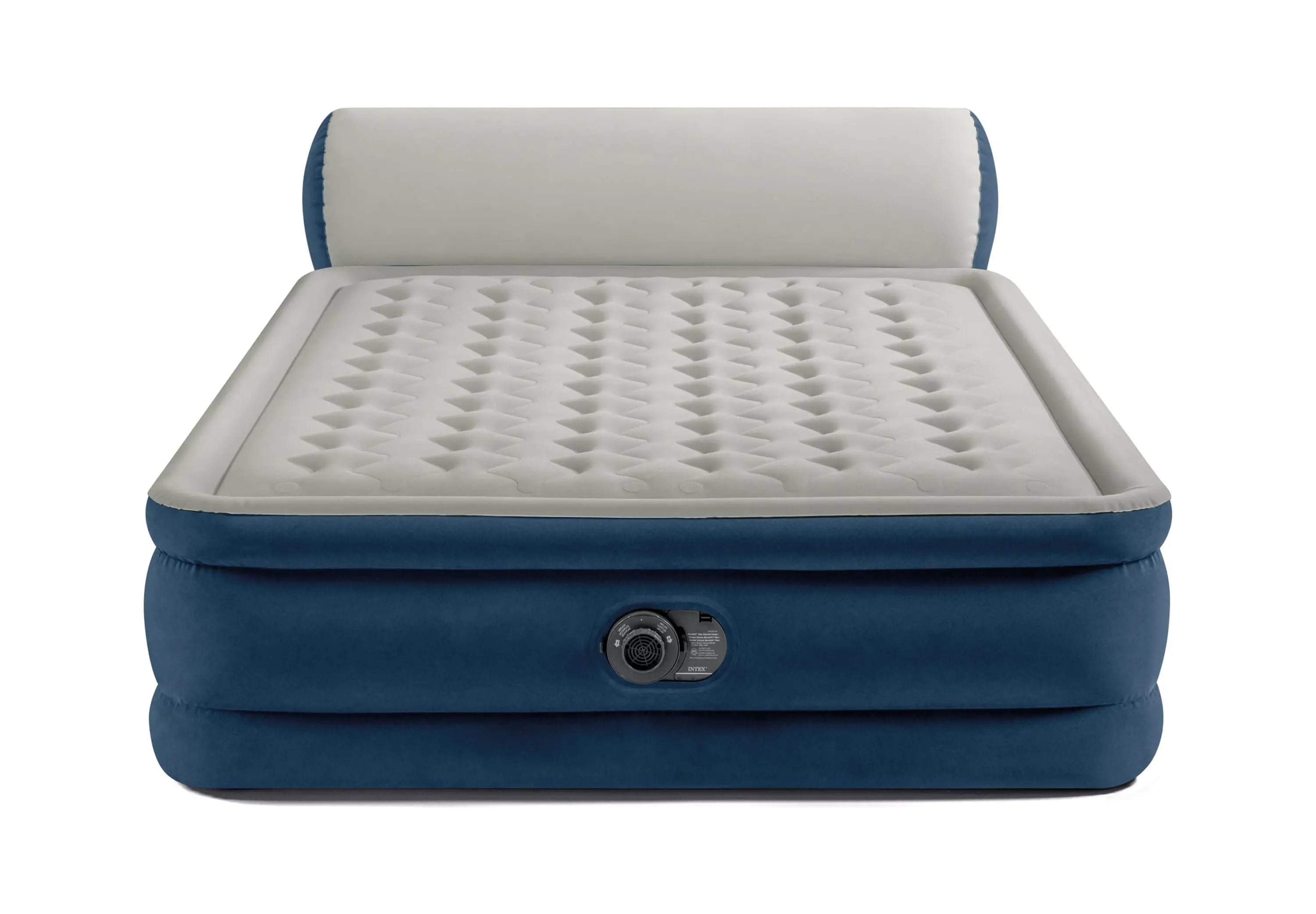 Intex 18-inch raised air bed featuring a velvety plush sleeping surface for added comfort
