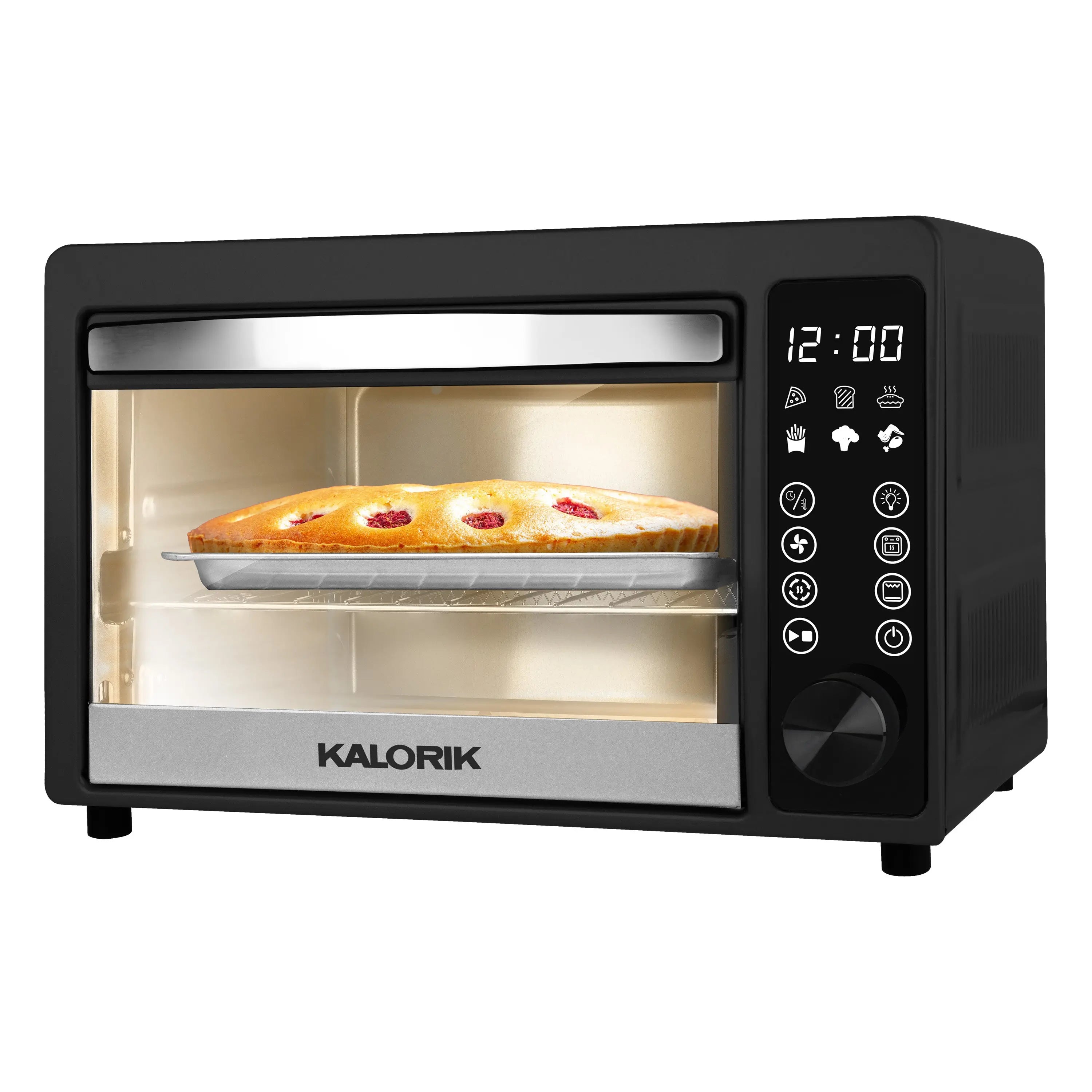 Kalorik® 22-Quart Digital Touchscreen Air Fryer Toaster Oven, Black Hand C Mart