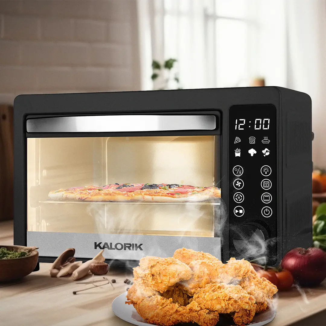 Kalorik® 22-Quart Digital Touchscreen Air Fryer Toaster Oven, Black Hand C Mart