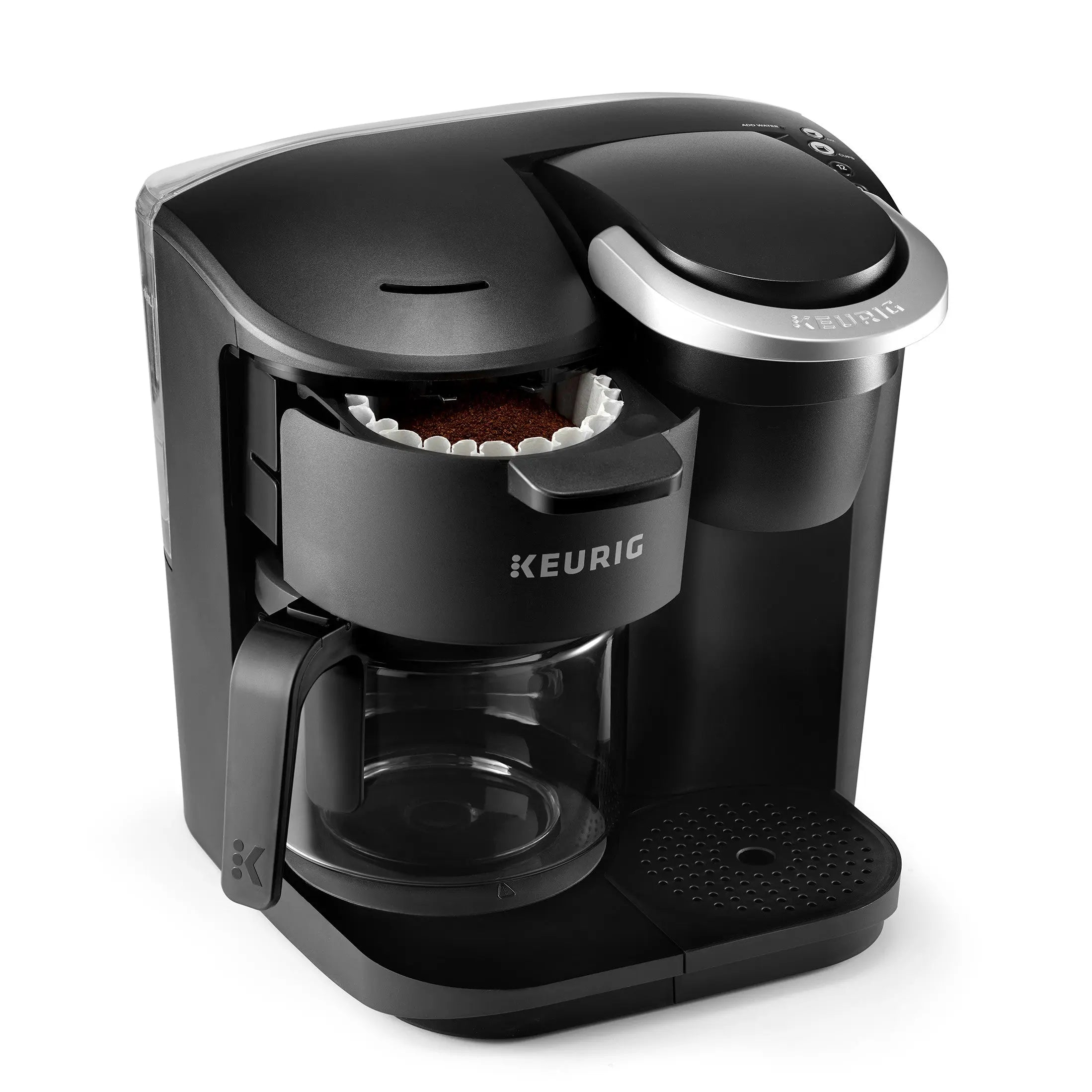 Keurig K-Duo Essentials Black Single-Serve K-Cup Pod Coffee Maker, Black Hand C Mart