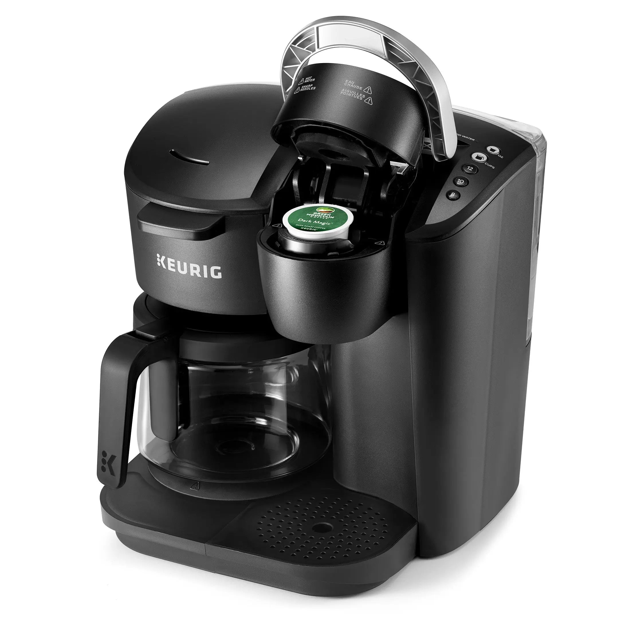 Keurig K-Duo Essentials Black Single-Serve K-Cup Pod Coffee Maker, Black Hand C Mart