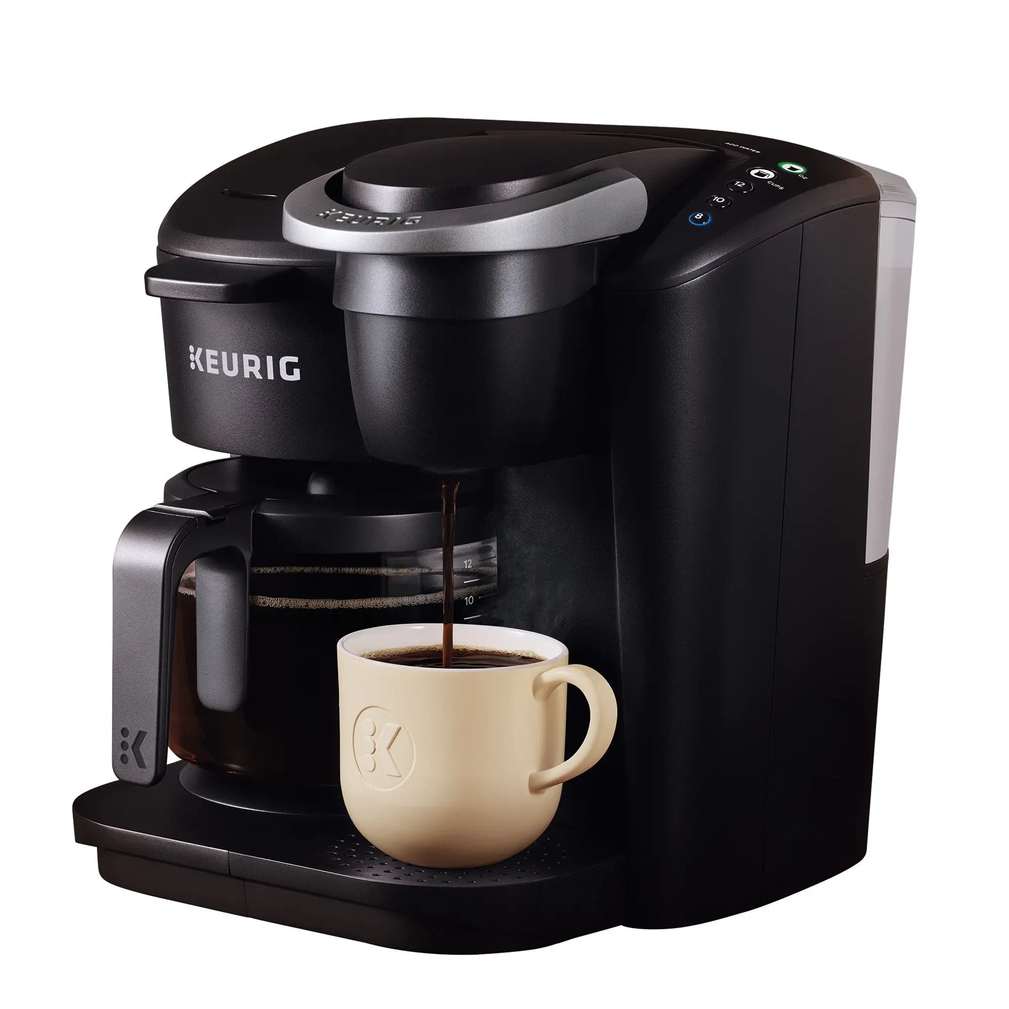 Keurig K-Duo Essentials Black Single-Serve K-Cup Pod Coffee Maker, Black Hand C Mart