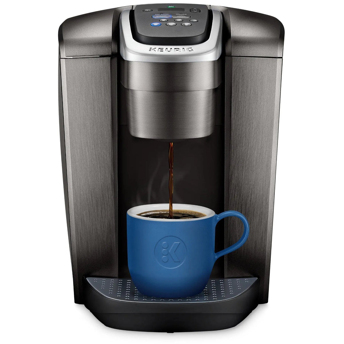 Keurig K-Elite Single-Serve K-Cup Pod Coffee Maker, Brushed Slate Hand C Mart