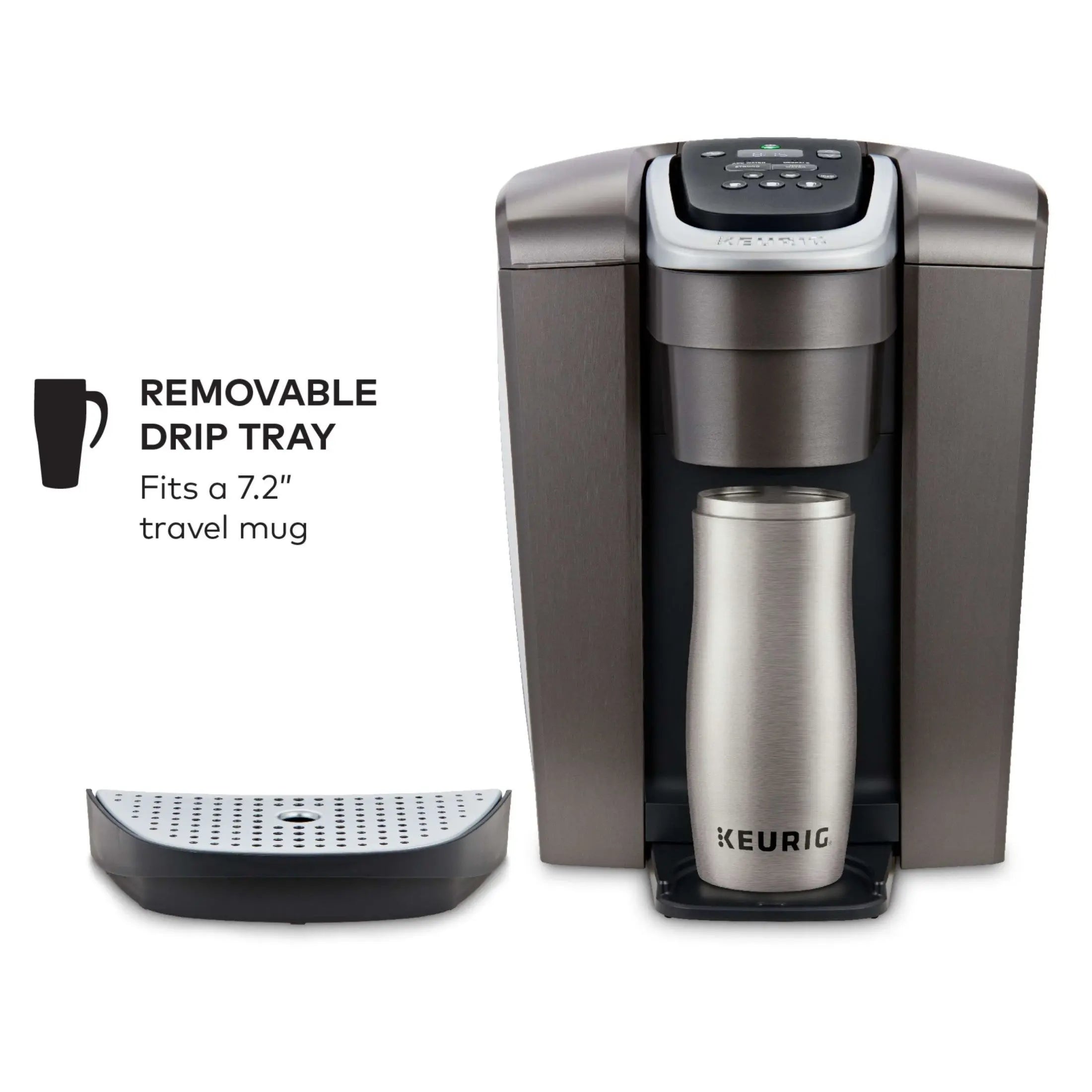 Keurig K-Elite Single-Serve K-Cup Pod Coffee Maker, Brushed Slate Hand C Mart