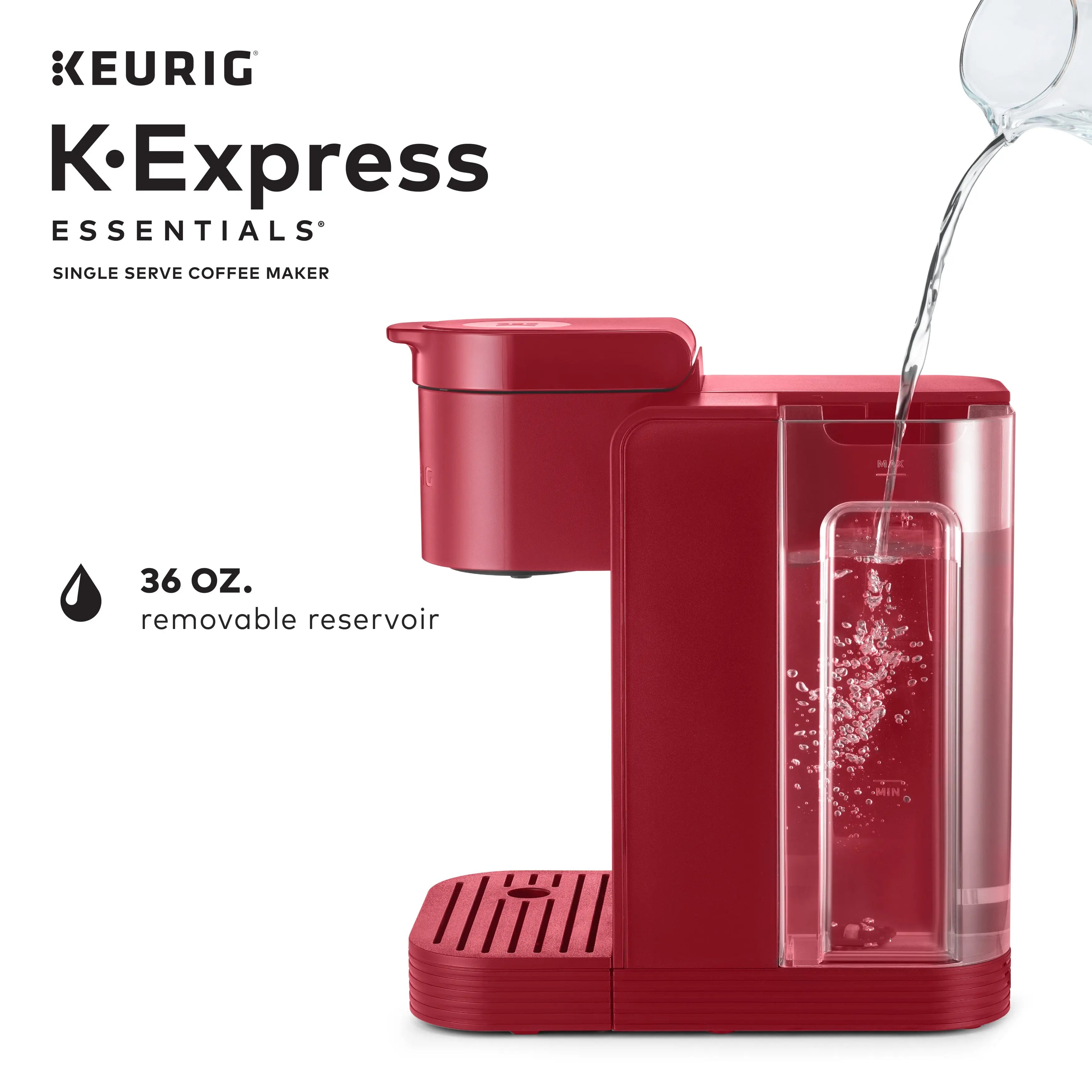 Keurig K-Express Essentials Red Single-Serve K-Cup Pod Coffee Maker Hand C Mart