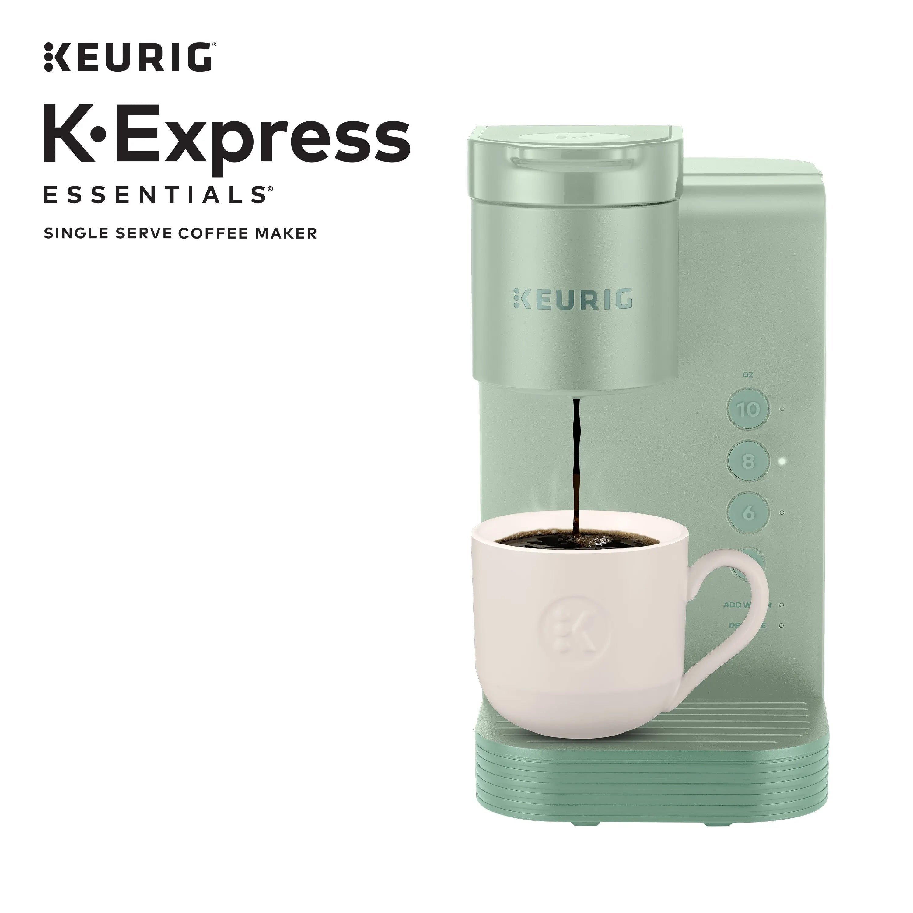 Keurig K-Express Essentials Single Serve K-Cup Pod Coffee Maker, Sage Hand C Mart