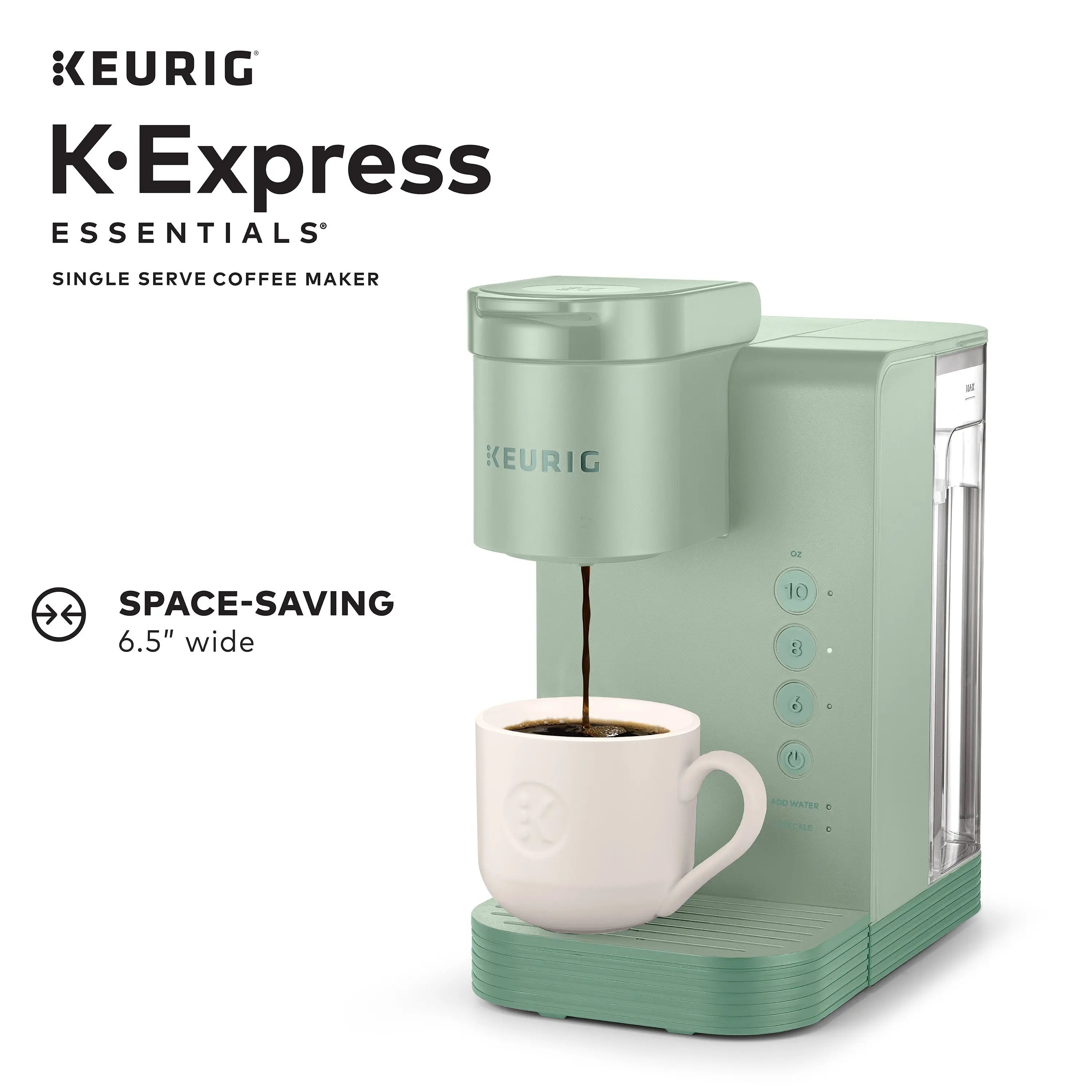 Keurig K-Express Essentials Single Serve K-Cup Pod Coffee Maker, Sage Hand C Mart