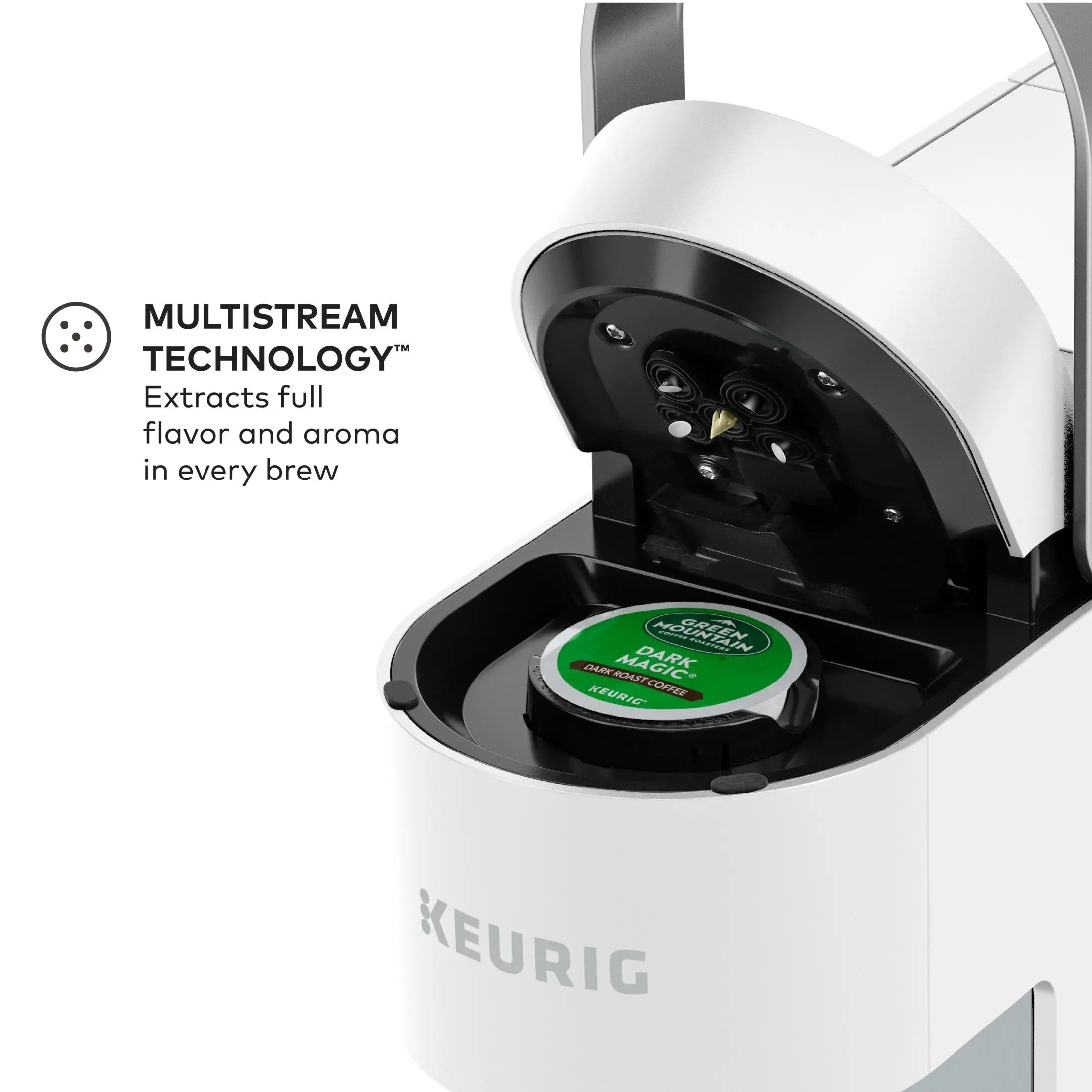 Keurig K-Slim Single Serve K-Cup Pod Coffee Maker, Multistream Technology, White Hand C Mart