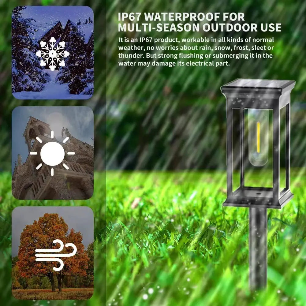 Kidsjoy Solar Pathway Lights Outdoor, 6 Pack Solar Outdoor Lights, IP65 Waterproof Auto On/Off Solar Garden Lights Solar Powered Landscape Path Lights for Yard Lawn Patio Walkway Driveway Hand C Mart