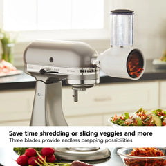 KitchenAid Fresh Prep Slicer/Shredder Attachment, White, KSMVSA Hand C Mart