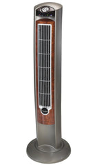 Lasko 42" Wind Curve Tower Fan with Ionizer, Timer and Remote, Gray/Woodgrain, 2554, New Hand C Mart