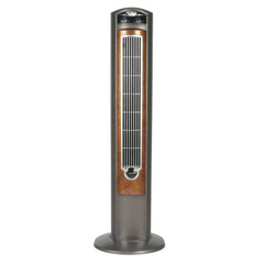 Lasko 42" Wind Curve Tower Fan with Ionizer, Timer and Remote, Gray/Woodgrain, 2554, New Hand C Mart