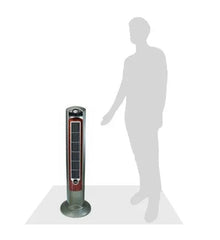 Lasko 42" Wind Curve Tower Fan with Ionizer, Timer and Remote, Gray/Woodgrain, 2554, New Hand C Mart