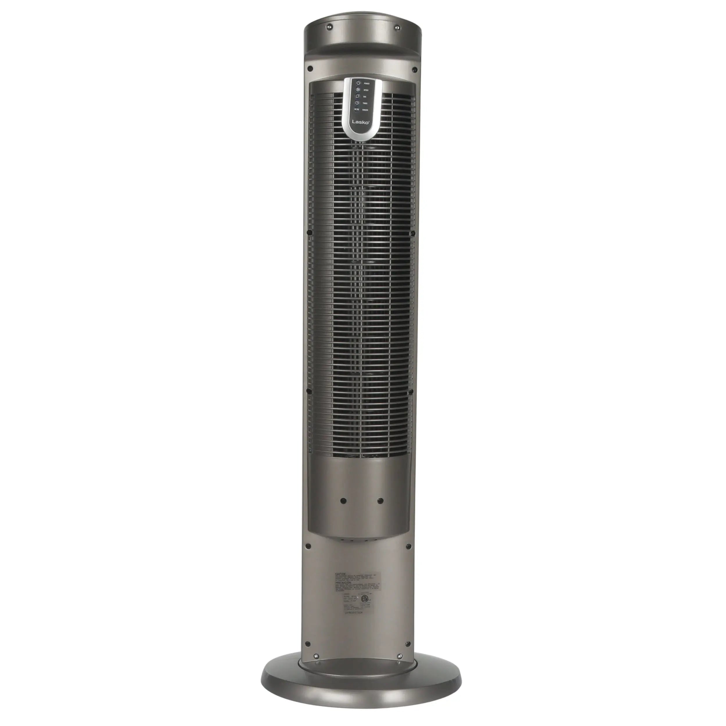 Lasko 42" Wind Curve Tower Fan with Ionizer, Timer and Remote, Gray/Woodgrain, 2554, New Hand C Mart