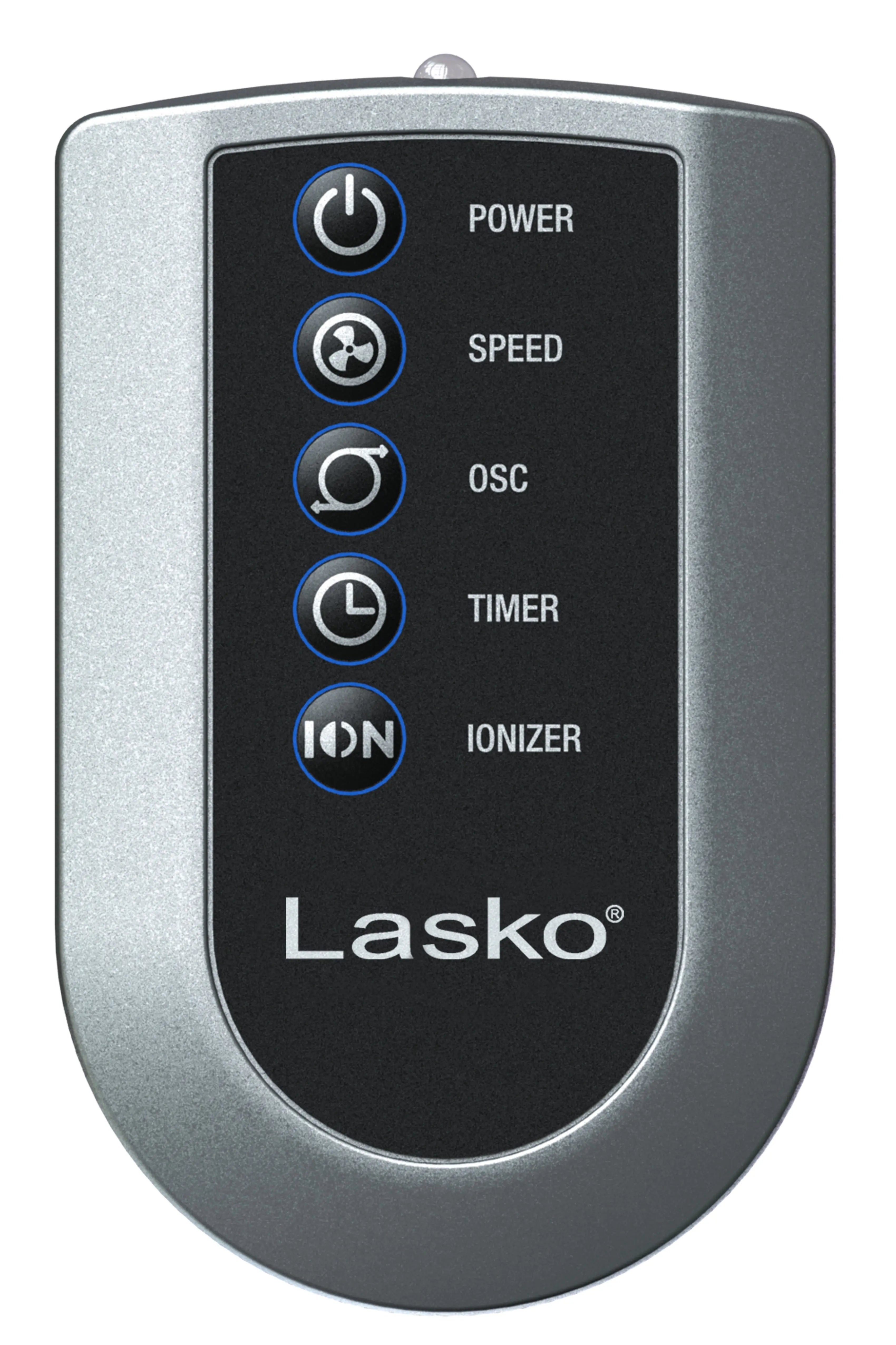 Lasko 42" Wind Curve Tower Fan with Ionizer, Timer and Remote, Gray/Woodgrain, 2554, New Hand C Mart