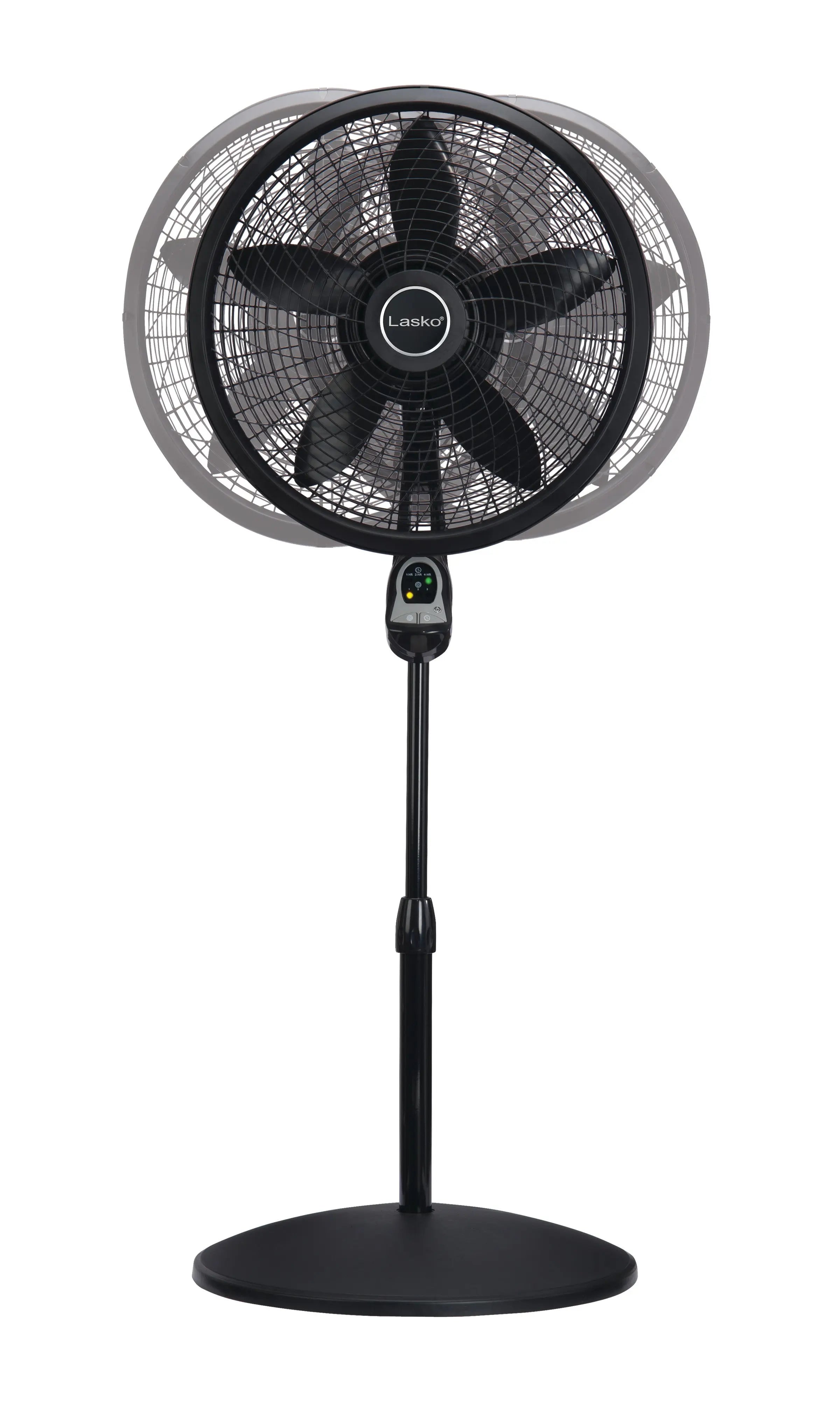 Lasko 54" Cyclone Oscillating 3-Speed Pedestal Fan with Remote and Timer, Black, 1843, New Hand C Mart