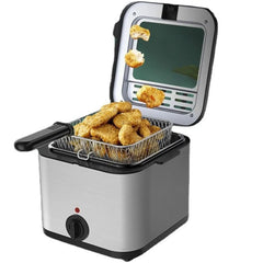 Leyeet Electric Deep Fryer Multiple Function Stainless Steel Electric Fryer Kebab French Fries Machine 1000W 2.5L Hand C Mart