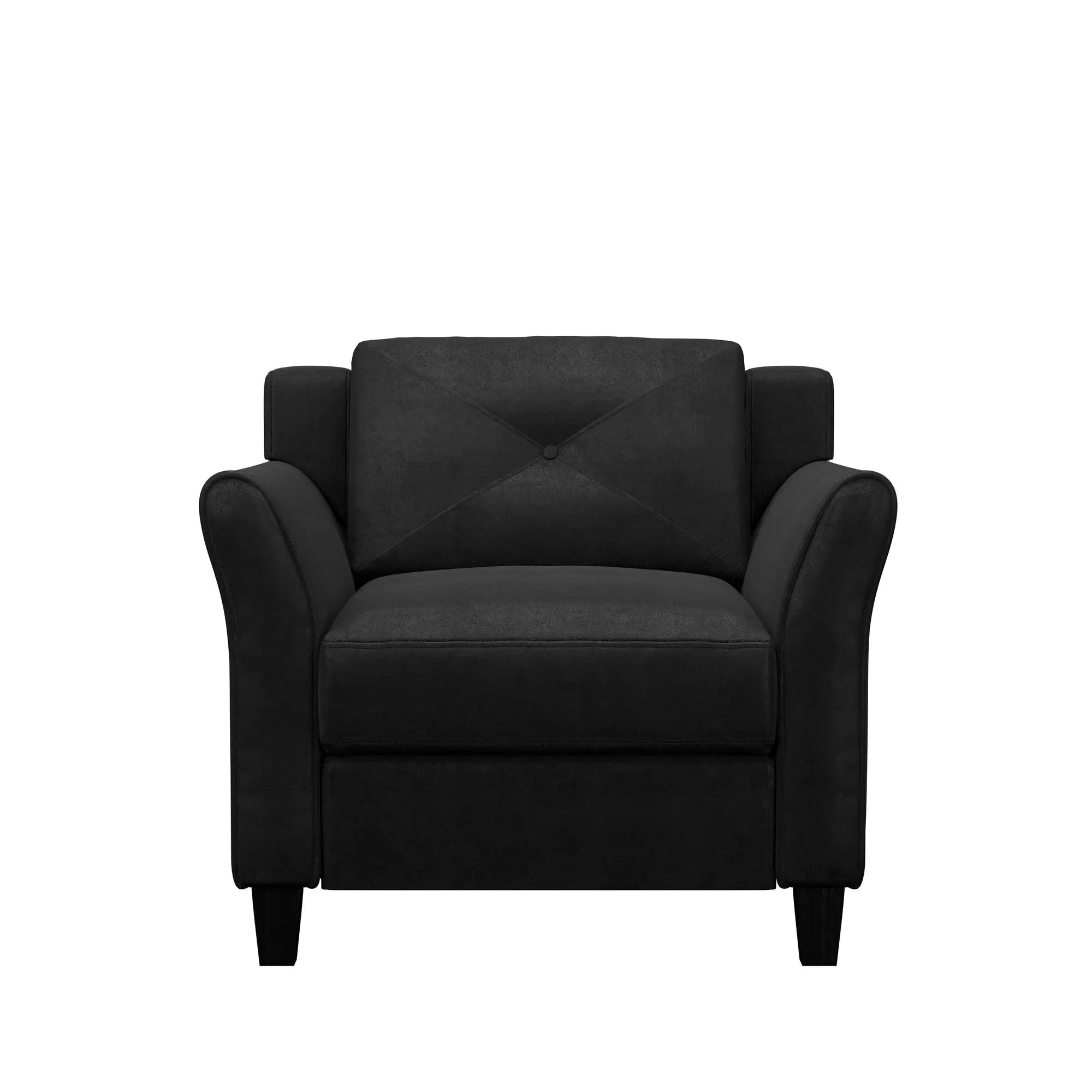 Lifestyle Solutions Taryn Club Chair, Black Fabric Hand C Mart