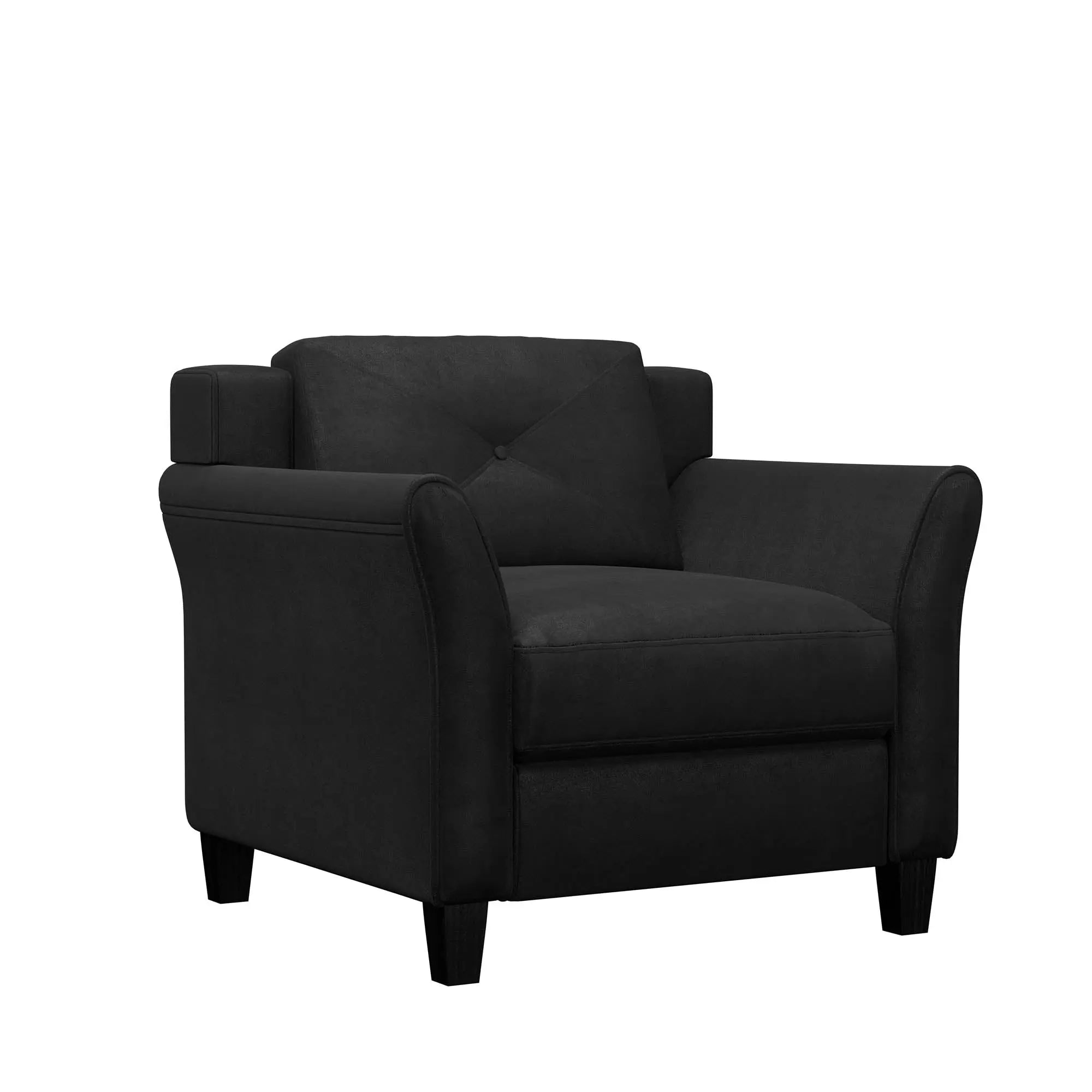 Lifestyle Solutions Taryn Club Chair, Black Fabric Hand C Mart