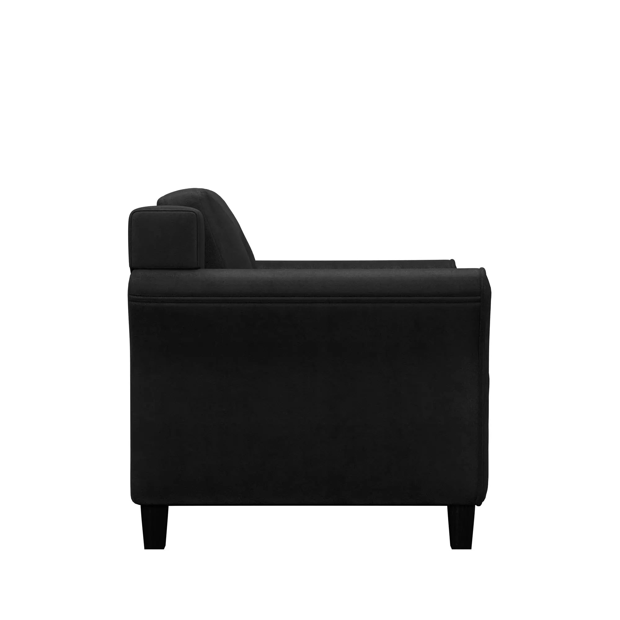 Lifestyle Solutions Taryn Club Chair, Black Fabric Hand C Mart