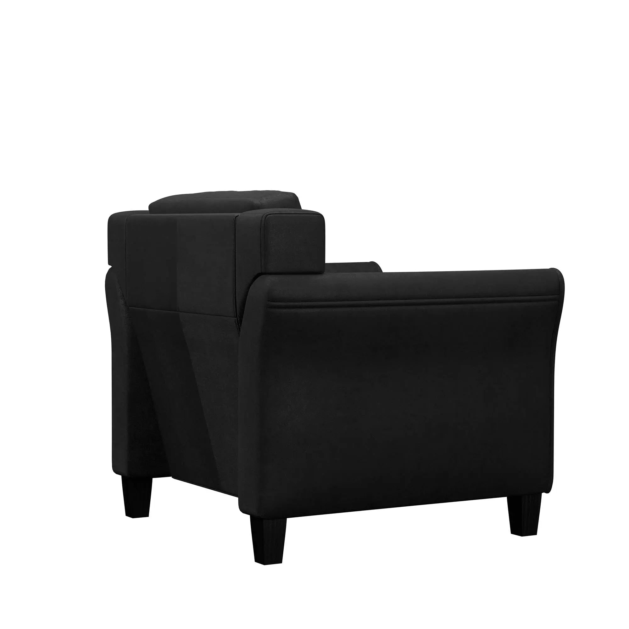 Lifestyle Solutions Taryn Club Chair, Black Fabric Hand C Mart