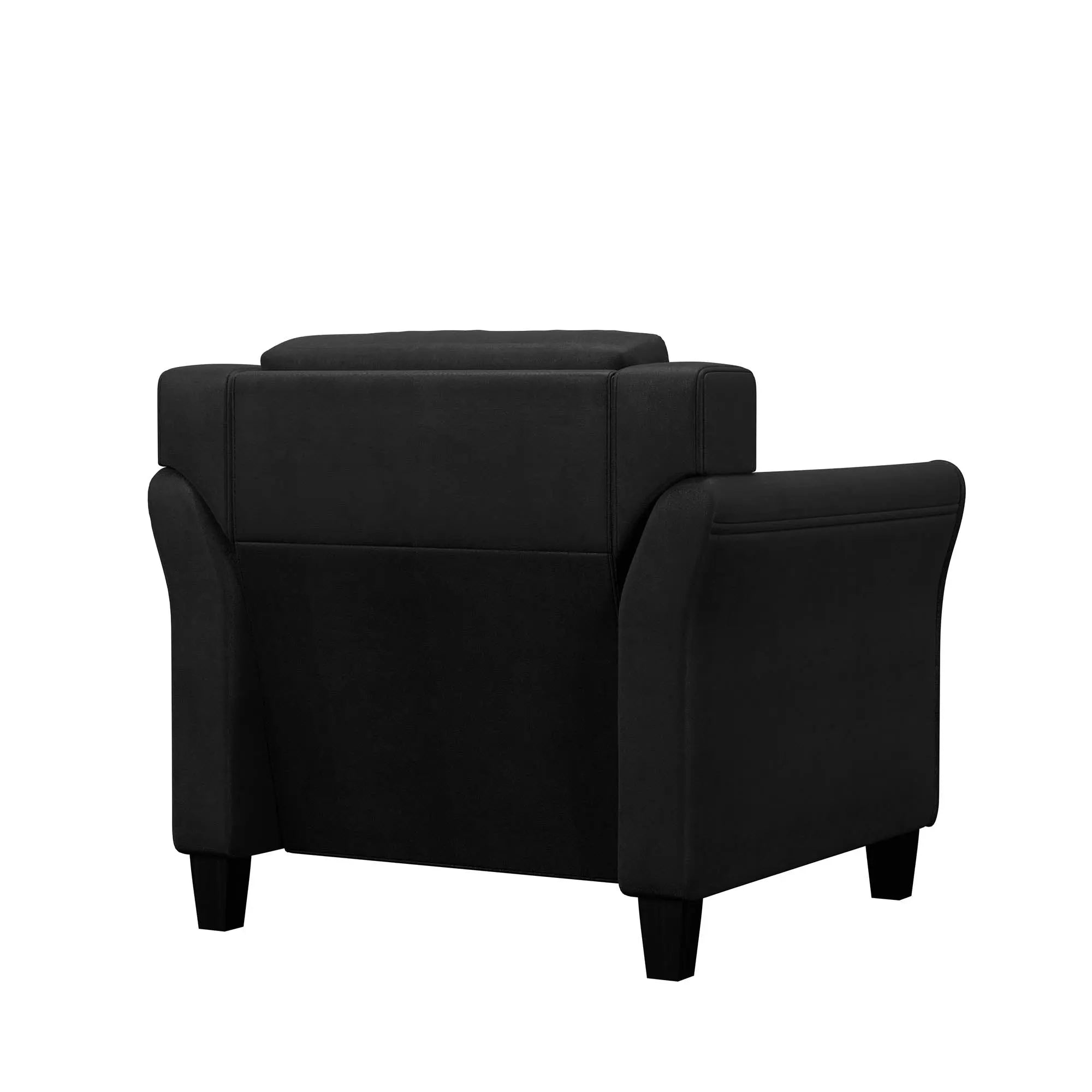 Lifestyle Solutions Taryn Club Chair, Black Fabric Hand C Mart