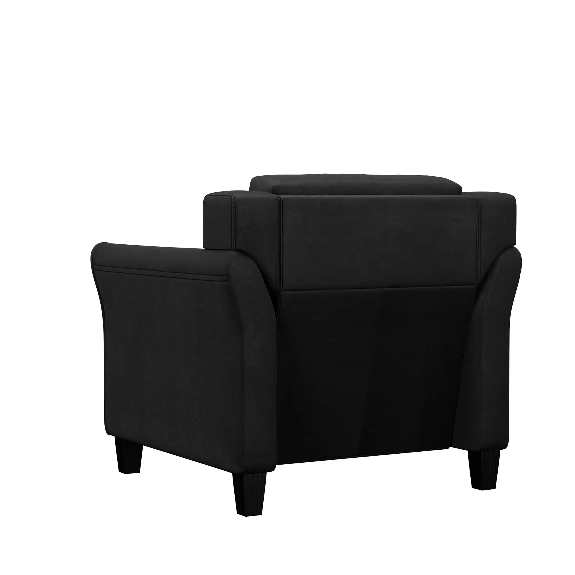 Lifestyle Solutions Taryn Club Chair, Black Fabric Hand C Mart