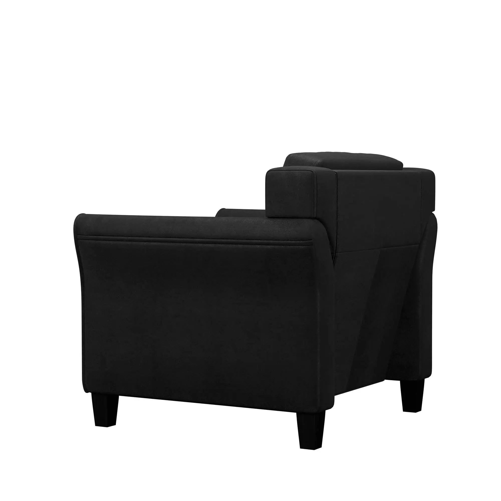 Lifestyle Solutions Taryn Club Chair, Black Fabric Hand C Mart